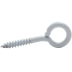 Piton à visser plastifié blanc filet bois Viswood