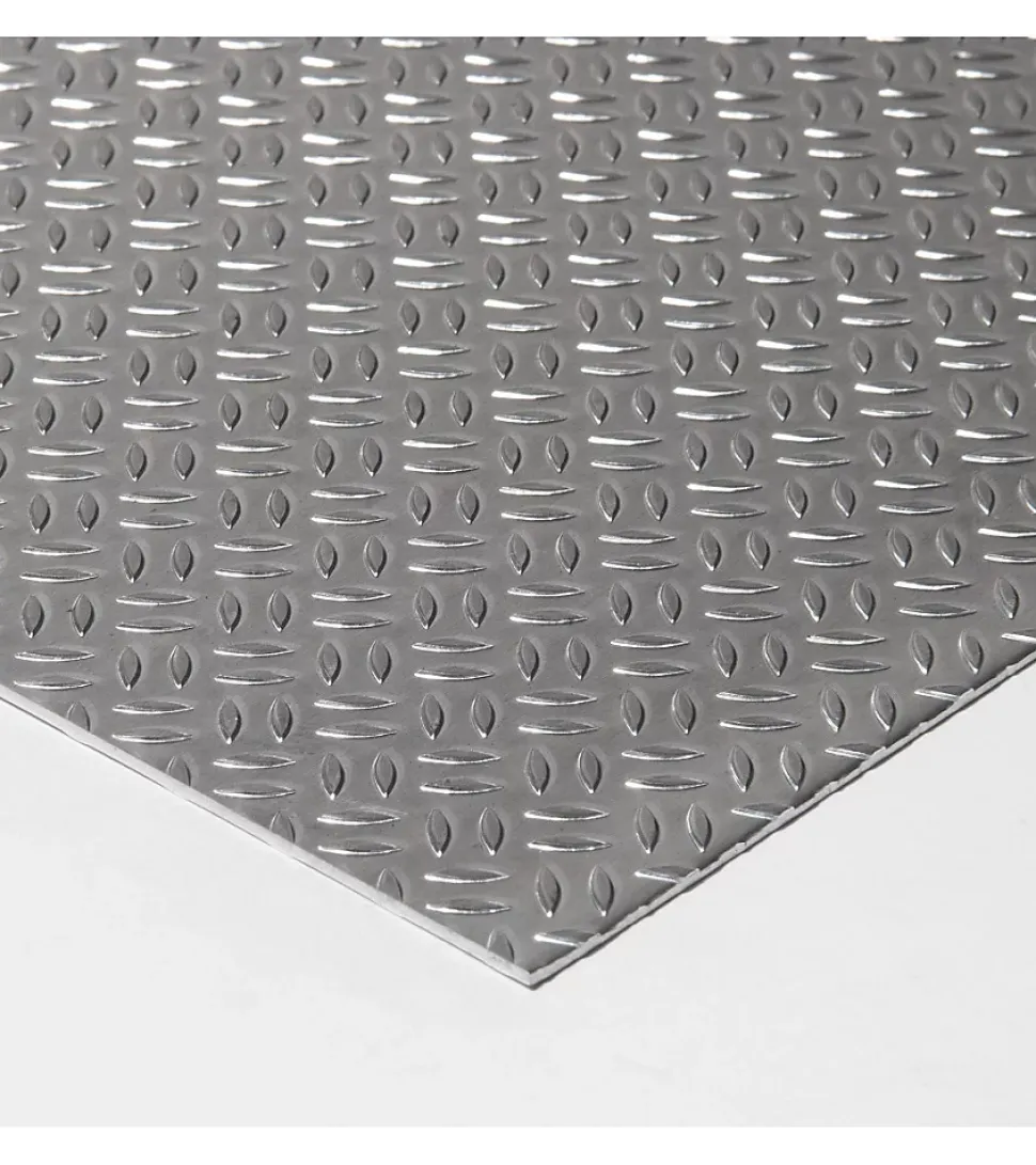 Plaque Aluminium Grain de riz, ép. 1/2mm, Hauteur 15cm x Largeur 140cm