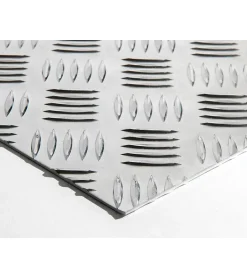 Plaque Aluminium Strié, ép. 2/3mm, Hauteur 35cm x Largeur 100cm