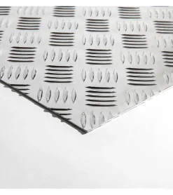 Plaque Aluminium Strié, ép. 2/3mm, Hauteur 25cm x Largeur 140cm