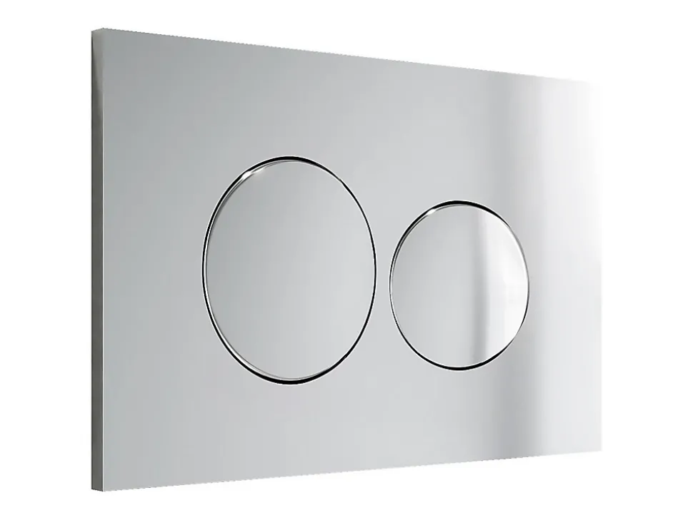 Plaque de commande pour WC avec double touche - Chrome - OPULUS