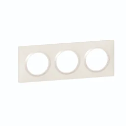 Plaque de finition blanche triple Legrand Dooxie
