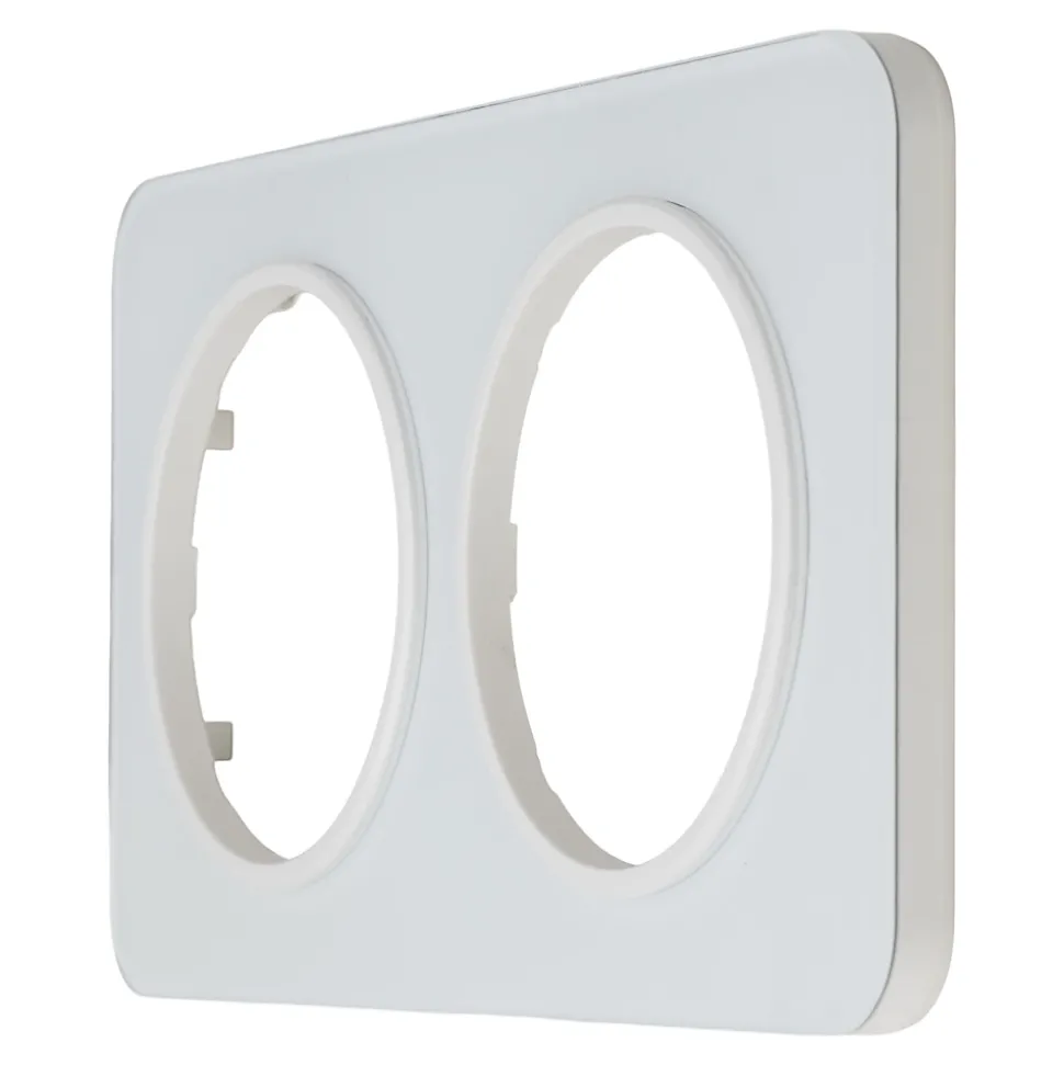 Plaque de finition double Jacobsen Espen verre blanc à assembler