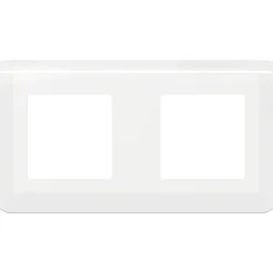 Plaque de finition horizontale compartimentée Mosaic Legrand - 2x2 modules - Blanc