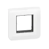 Plaque de finition 2 modules Legrand Mosaïc 0 994 72 coloris blanc l.82 x P.9 x H.82 mm