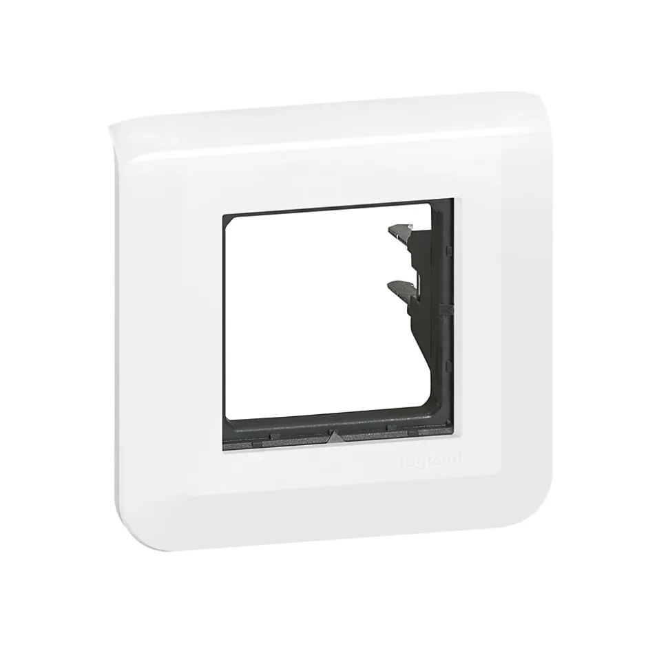 Plaque de finition 2 modules Legrand Mosaïc 0 994 71 coloris blanc l.82 x P.9 x H.82 mm