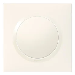 Plaque de finition 1 poste Legrand Dooxie 6 009 01 coloris blanc l.87 x P.10 x H.87 mm