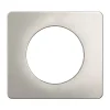 Plaque de finition 1 poste Legrand Céliane CP1721 coloris aluminium satiné l.90 x P.9 x H.82 mm