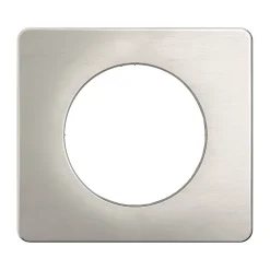 Plaque de finition 1 poste Legrand Céliane CP1721 coloris aluminium satiné l.90 x P.9 x H.82 mm