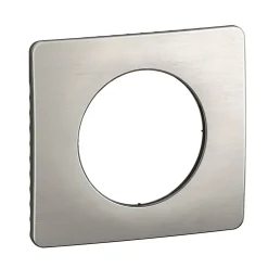 Plaque de finition 1 poste Legrand Céliane CP1721 coloris aluminium satiné l.90 x P.9 x H.82 mm