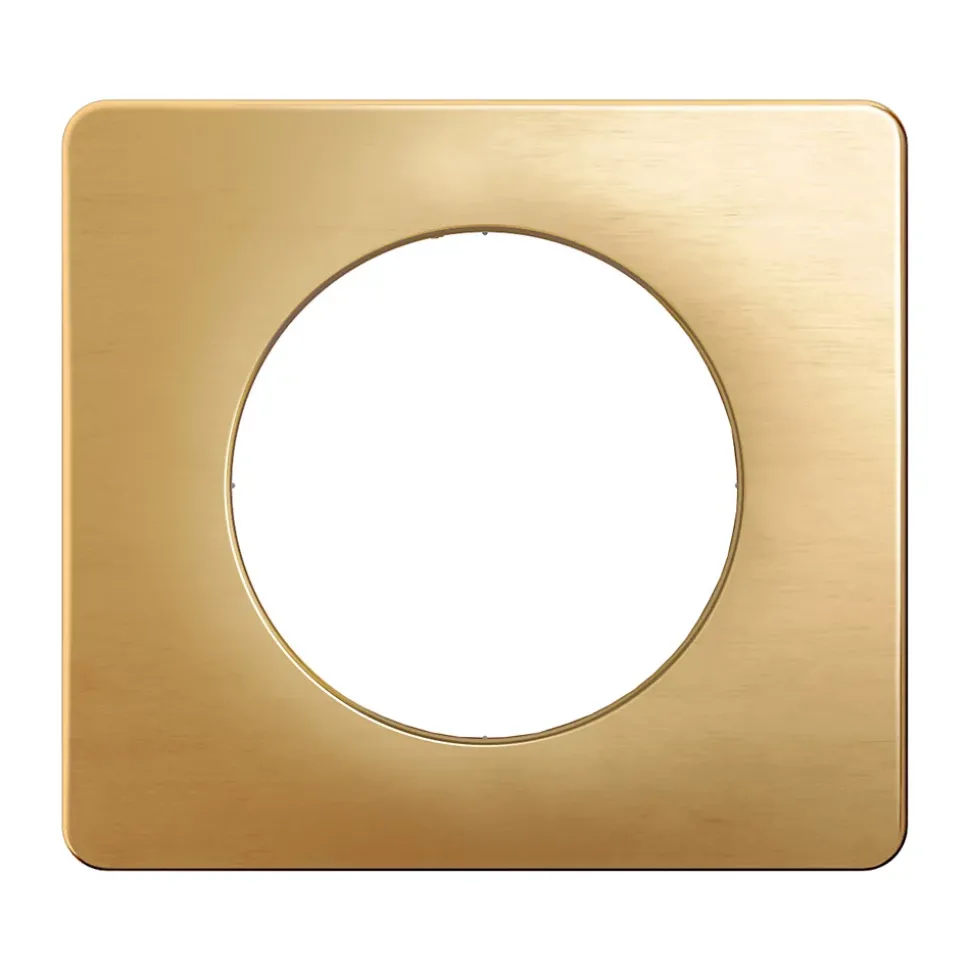 Plaque de finition 1 poste Legrand Céliane CP1221 coloris laiton satiné l.90 x P.9 x H.82 mm