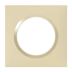 Plaque de finition 1 poste Legrand Dooxie 6 008 11 coloris dune mat avec bague dune brillante l.87 x P.10 x H.87 mm