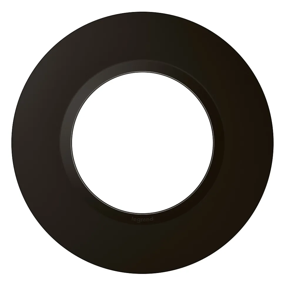 Plaque de finition 1 poste Legrand Dooxie 6 009 76 coloris noir velours l.100 x P.10 x H.100 mm