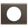 Plaque de finition 1 poste Legrand Céliane 0 690 31 coloris black nickel l.100 x P.8,5 x H.83 mm