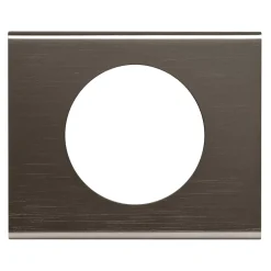 Plaque de finition 1 poste Legrand Céliane 0 690 31 coloris black nickel l.100 x P.8,5 x H.83 mm