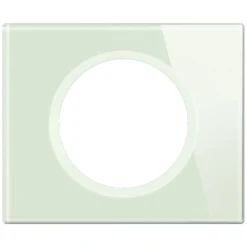 Plaque de finition 1 poste Legrand Céliane CP2001 coloris verre opale blanc l.101 x P.11 x H.84 mm
