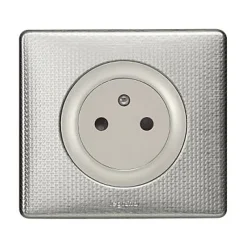 Plaque de finition 1 poste Legrand Céliane 0 988 52 coloris alu snake l.90 x P.8,5 x H.82 mm