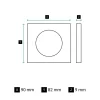 Plaque de finition 1 poste Legrand Céliane CP0521 coloris vert céladon l.90 x P.9 x H.82 mm