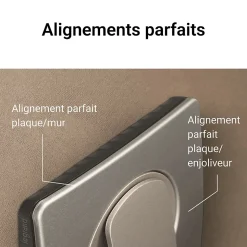 Plaque de finition 1 poste Legrand Céliane CP0521 coloris vert céladon l.90 x P.9 x H.82 mm
