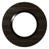 Plaque de finition 1 poste Legrand Dooxie 6 009 79 coloris bois ébène avec bague noire brillante l.100 x P.10 x H.100 mm