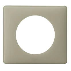 Plaque de finition 1 poste Legrand Céliane 0 988 44 coloris poudré argile l.90 x P.8,5 x H.82 mm