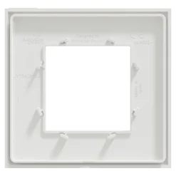 Plaque de finition 1 poste Schneider Electric Unica Déco Essentielle NU600218 coloris blanc l.88,6 x P.10,25 x H.85 mm