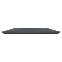 Plaque de finition 1 poste Schneider Electric Ovalis S340702G coloris anthracite avec liseré argent chromé l.87 x P.10 x H.87 mm