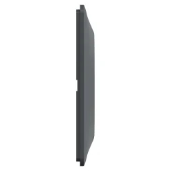 Plaque de finition 1 poste Schneider Electric Ovalis S340702G coloris anthracite avec liseré argent chromé l.87 x P.10 x H.87 mm