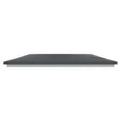 Plaque de finition 1 poste Schneider Electric Ovalis S340702E coloris anthracite avec liseré laiton l.87 x P.10 x H.87 mm