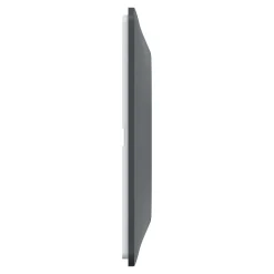 Plaque de finition 1 poste Schneider Electric Ovalis S340702E coloris anthracite avec liseré laiton l.87 x P.10 x H.87 mm