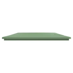 Plaque de finition 1 poste Schneider Electric Ovalis S320702B coloris vert forêt l.87 x P.10 x H.87 mm