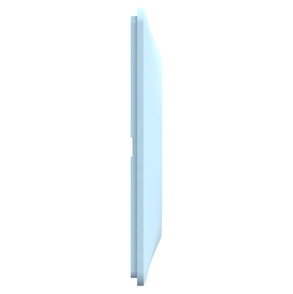 Plaque de finition 1 poste Schneider Electric Ovalis S320702C coloris bleu azurin l.87 x P.10 x H.87 mm