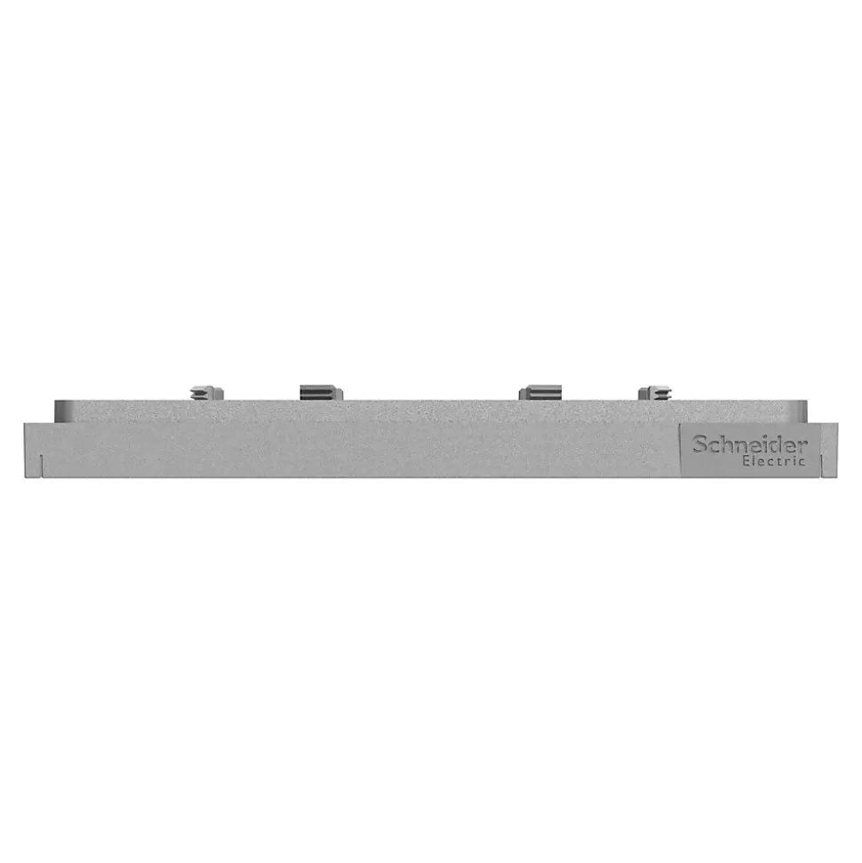 Plaque de finition 1 poste Schneider Electric Unica Déco Essentielle NU600224 coloris gris clair l.88,6 x P.10,25 x H.85 mm