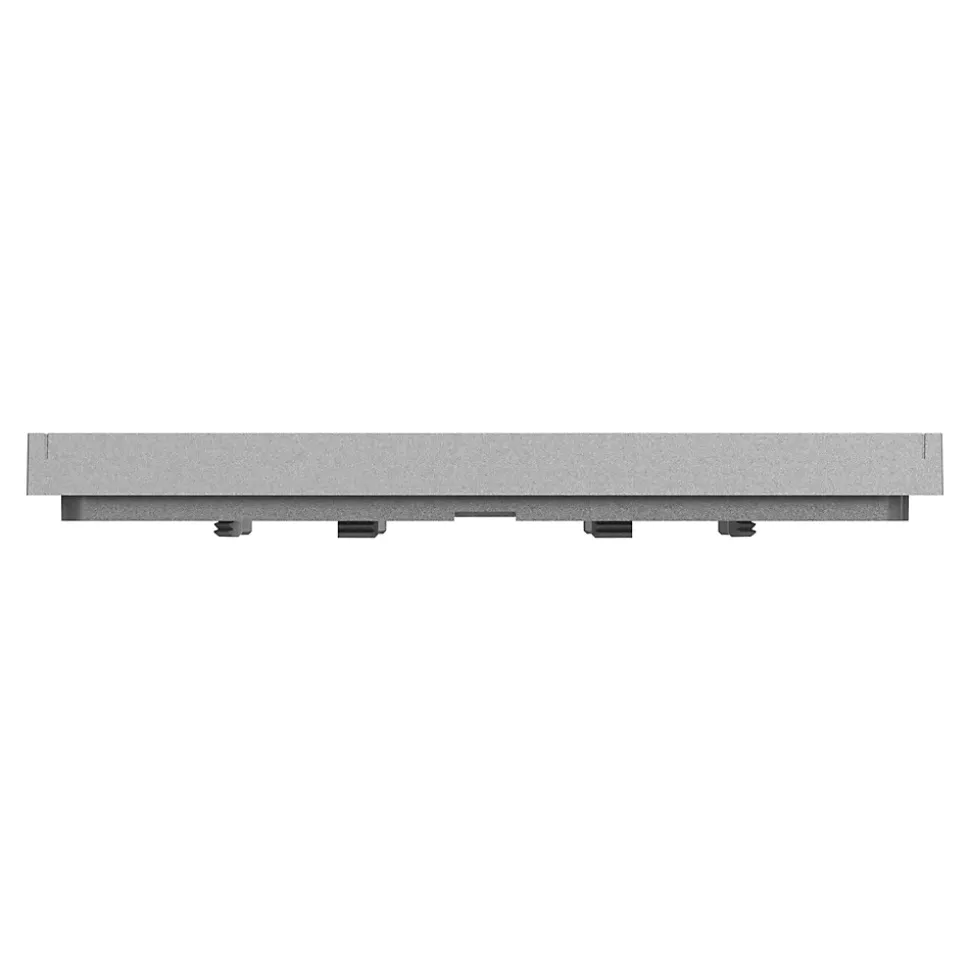 Plaque de finition 1 poste Schneider Electric Unica Déco Essentielle NU600224 coloris gris clair l.88,6 x P.10,25 x H.85 mm