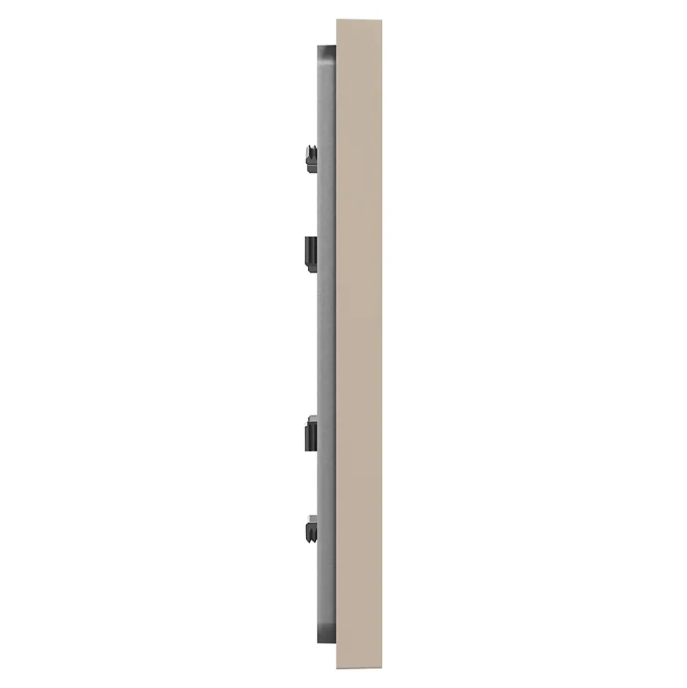 Plaque de finition 1 poste Schneider Electric Unica Déco Essentielle NU600226 coloris taupe l.88,6 x P.10,25 x H.85 mm