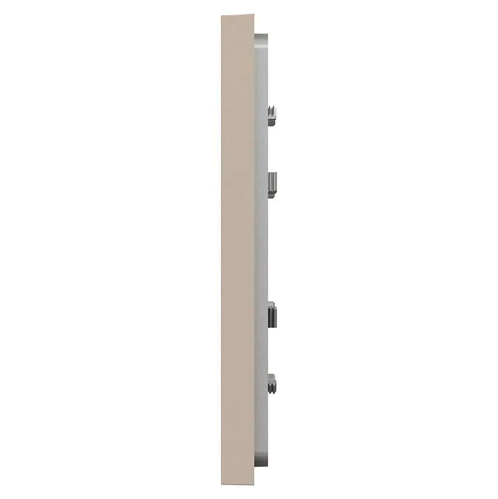 Plaque de finition 1 poste Schneider Electric Unica Déco Essentielle NU600226 coloris taupe l.88,6 x P.10,25 x H.85 mm