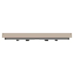 Plaque de finition 1 poste Schneider Electric Unica Déco Essentielle NU600226 coloris taupe l.88,6 x P.10,25 x H.85 mm