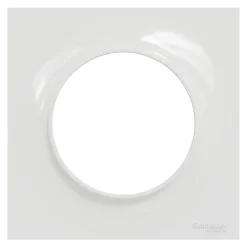 Plaque de finition 1 poste Schneider Electric Odace Styl S52C702 coloris blanc l.85 x P.10 x H.85 mm