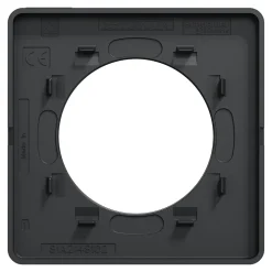 Plaque de finition 1 poste Schneider Electric Odace Touch S54C802 coloris anthracite avec liseré anthracite l.85 x P.10 x H.85 mm