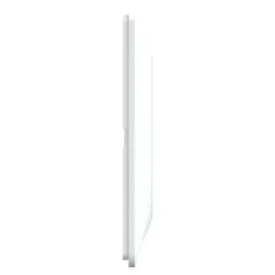 Plaque de finition 1 poste Schneider Electric Ovalis S320702D coloris blanc avec liseré laiton l.87 x P.10 x H.87 mm