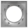Plaque de finition 1 poste Schneider Electric Odace Styl S520702E coloris aluminium l.85 x P.10 x H.85 mm
