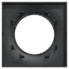 Plaque de finition 1 poste Schneider Electric Odace Styl S54C702 coloris anthracite avec liseré anthracite l.85 x P.10 x H.85 mm