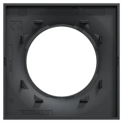 Plaque de finition 1 poste Schneider Electric Odace Styl S54C702 coloris anthracite avec liseré anthracite l.85 x P.10 x H.85 mm
