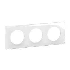 Plaque de finition 3 postes Legrand Céliane CP0023 coloris blanc émaillé l.232 x P.9 x H.82 mm