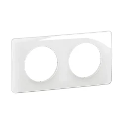 Plaque de finition 2 postes Legrand Céliane CP0022 coloris blanc émaillé l.161 x P.9 x H.82 mm