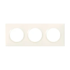 Plaque de finition 3 postes Legrand Dooxie 6 009 03 coloris blanc l.229 x P.10 x H.87 mm