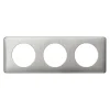 Plaque de finition 3 postes Legrand Céliane 0 988 92 coloris alu snake l.232 x P.8,5 x H.82 mm