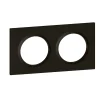 Plaque de finition 2 postes Legrand Dooxie 6 008 62 coloris noir velours l.158 x P.10 x H.87 mm
