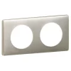 Plaque de finition 2 postes Legrand Céliane 0 998 61 coloris titane l.161 x P.9 x H.82 mm