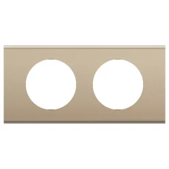 Plaque de finition 2 postes Legrand Céliane CP2102 coloris nickel satiné l.172 x P.9 x H.83 mm